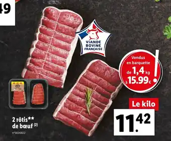 Lidl 2 Rôtis de bœuf offre