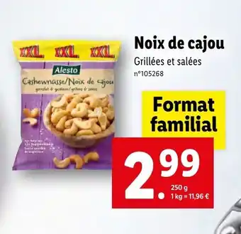 Lidl Noix de cajou offre