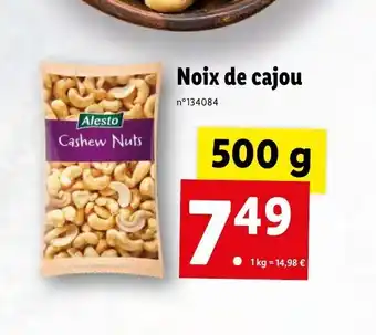 Lidl Noix de cajou offre