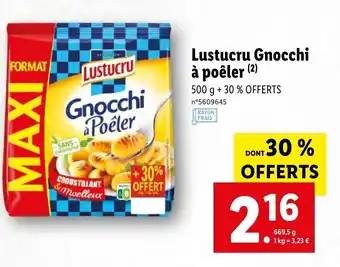 Lidl Lustucru gnocchi à poêler offre