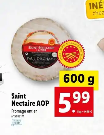 Lidl Saint nectaire AOP offre