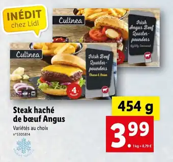 Steak haché de bœuf angus