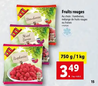 Lidl Fruits rouges offre
