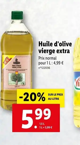 Lidl Huile d'olive vierge extra offre