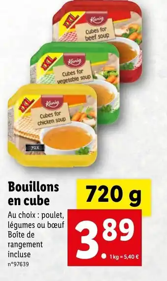 Bouillons en cube