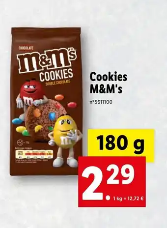 Lidl Cookies M&M's offre