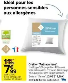 Carrefour Oreiller offre