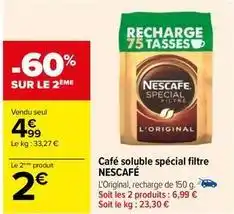 Carrefour Café soluble offre