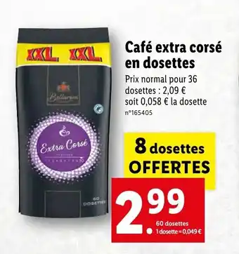 Lidl Café extra corsé en dosettes offre