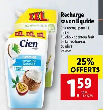 Lidl Recharge savon liquide offre