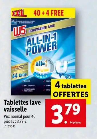 Lidl Tablettes lave vaisselle offre