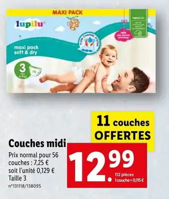 Lidl Couches midi offre