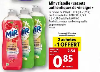 Lidl Mir vaisselle offre