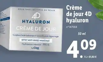 Lidl Crème de jour 4D hyaluron offre