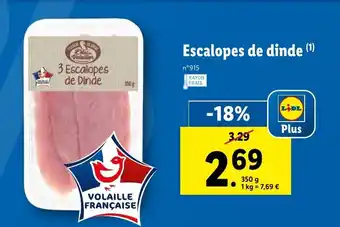 Lidl Escalopes de dinde offre