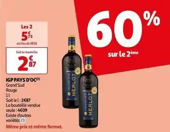 Auchan Merlot - igp pays d'oc offre