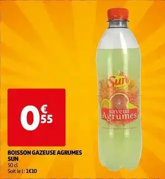 Auchan Sun - boisson gazeuse agrumes offre