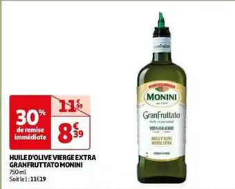 Auchan Huile d'olive vierge extra granfruttato offre