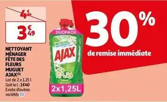 Auchan Ajax - nettoyant ménager fête des fleurs muguet offre