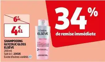 Auchan L'oréal - shampoing glycolic gloss elseve offre