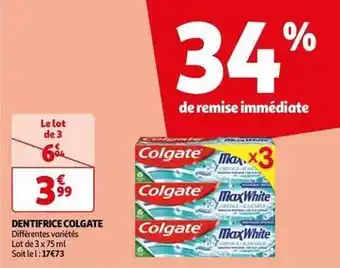 Auchan Colgate - dentifrice offre