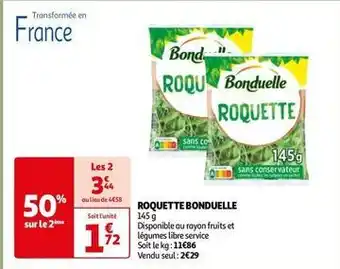 Auchan Bonduelle - roquette offre