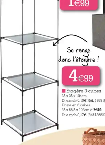 Kandy Étagère 3 cubes offre