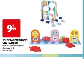 Auchan JEU DE LANCER EN BOIS ONE TWO FUN offre