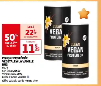 Auchan POUDRE PROTÉINÉE VÉGÉTALE À LA VANILLE offre