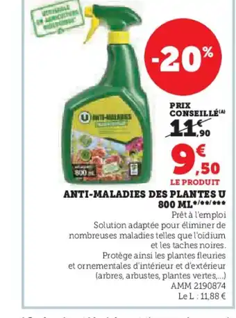 Hyper U ANTI-MALADIES DES PLANTES U offre