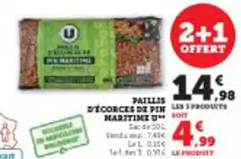 Super U PAILLIS D'ECORCES DE PIN MARITIME U offre