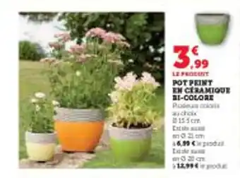 Super U POT PRINT EN CERAMIQUE BI-COLORE offre