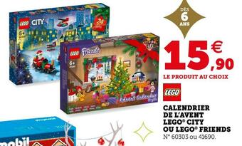 Lego calendrier de l’avent lego city ou lego friends