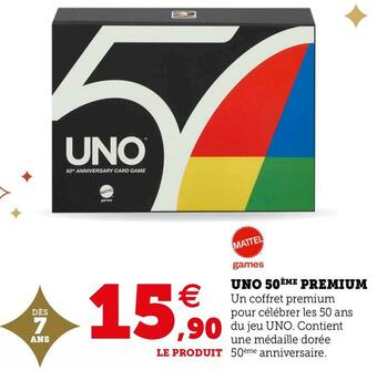 Super U Mattel uno 50ème premium offre