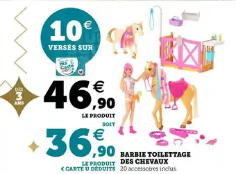 Barbie toilettage des chevaux