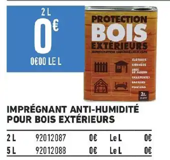 Brico Cash IMPRÉGNANT ANTI-HUMIDITÉ POUR BOIS EXTÉRIEURS offre