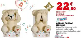 Gipsy ourson coucou musical