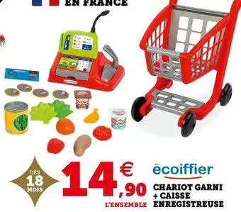 Super U Ecoiffier chariot garni + caisse enregistreuse offre