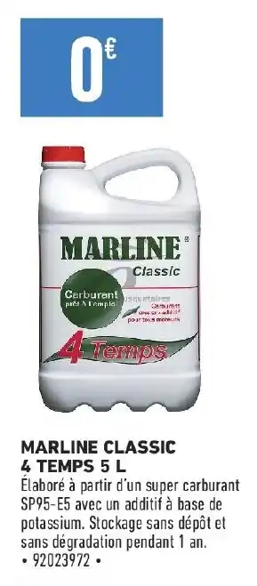 Brico Cash MARLINE CLASSIC 4 TEMPS 5 L offre