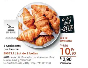 Thiriet 8 Croissants pur beurre offre