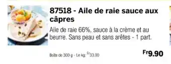 Thiriet 87518 - Aile de raie sauce aux câpres offre