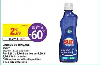 Intermarché Sun - liquide de rinçage offre