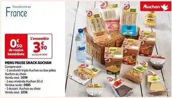 Auchan Auchan - menu pause snack offre