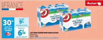 Auchan Auchan - lait demi-écrémé montagne offre