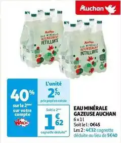 Auchan Auchan - eau minérale gazeuse offre