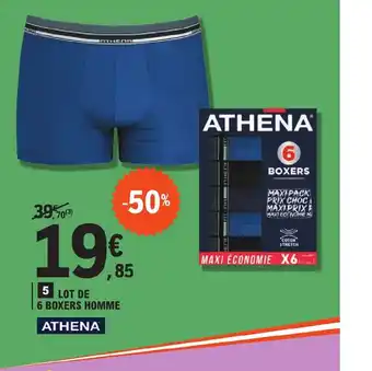 E.Leclerc LOT DE 6 BOXERS HOMME offre