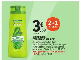 E.Leclerc SHAMPOOING "FRUCTIS DE GARNIER" offre