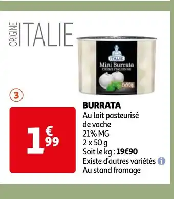 Auchan BURRATA offre
