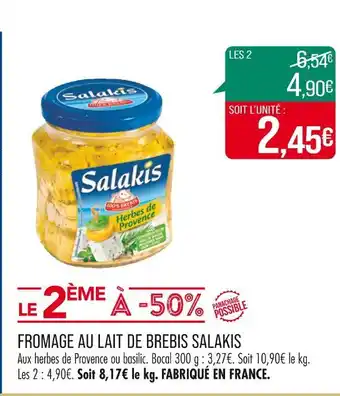 Match SALAKIS FROMAGE AU LAIT DE BREBIS offre