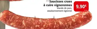 Colruyt Saucisses crues à cuire vigneronnes offre